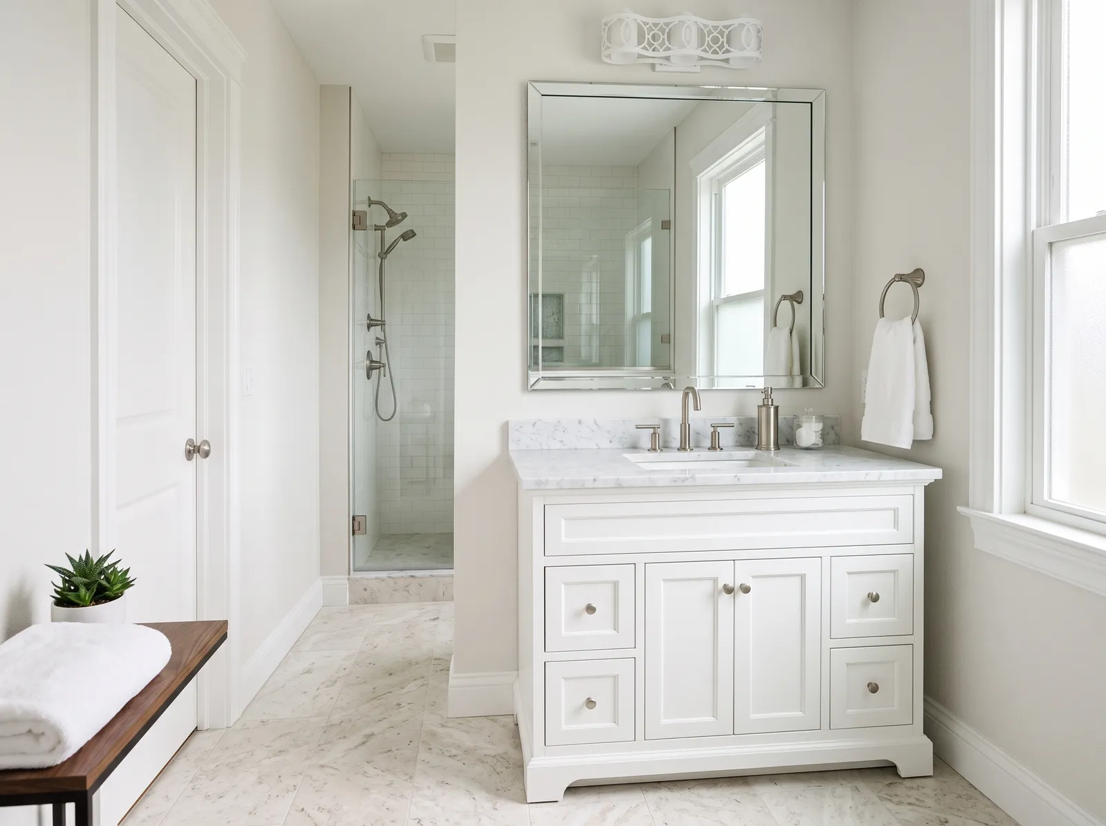 White painted in Pure White — Crisp Neutral White