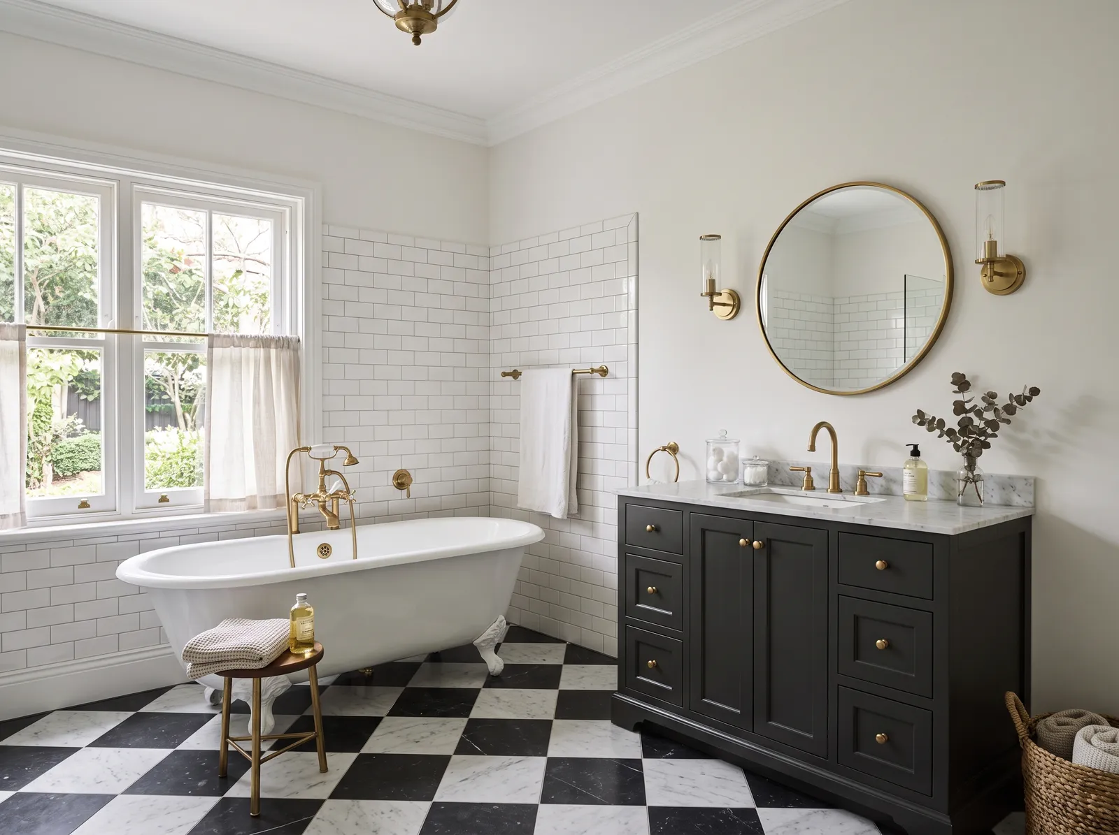 Black & White painted in Pure White — Marble Floor Drama