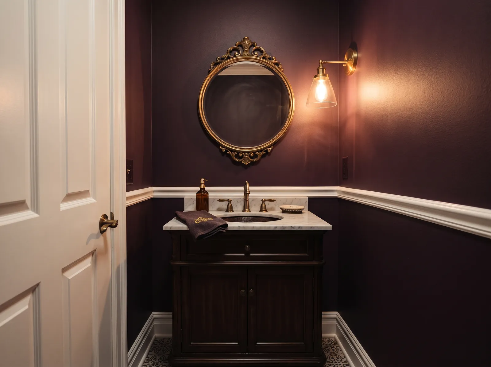 Half / Powder painted in Brinjal — Aubergine Jewel Box