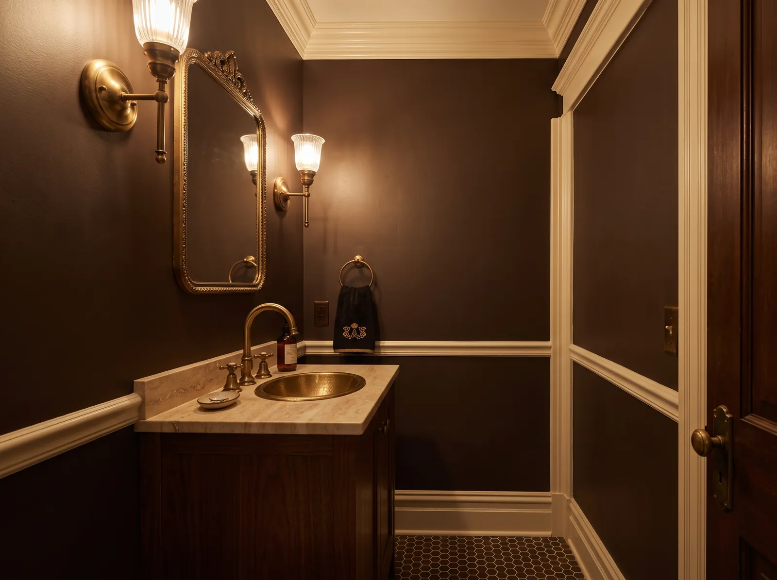 Half / Powder painted in Espresso — Rich Chocolate Brown