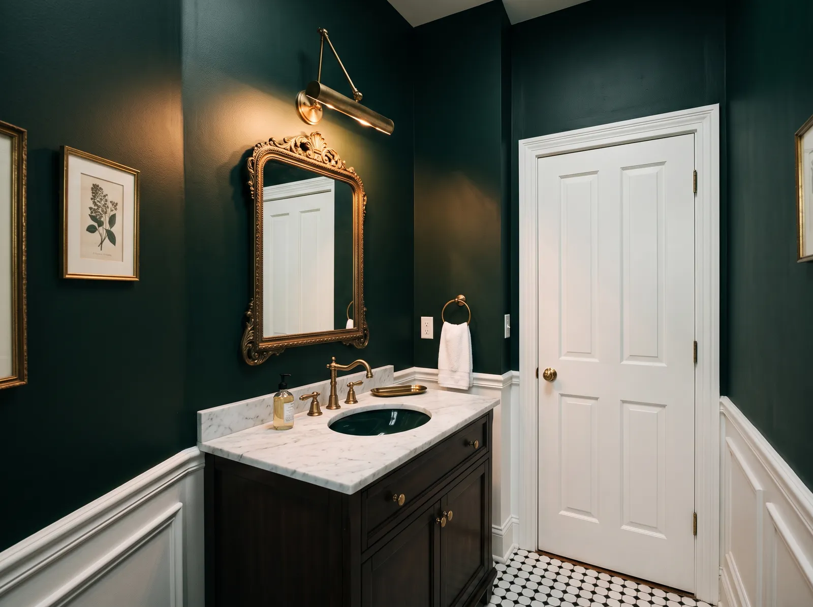 Half / Powder painted in Essex Green — Deep Emerald Green
