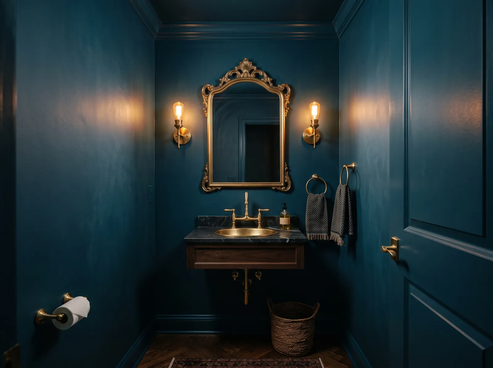 Half / Powder painted in Hague Blue — Inky Blue Wrap
