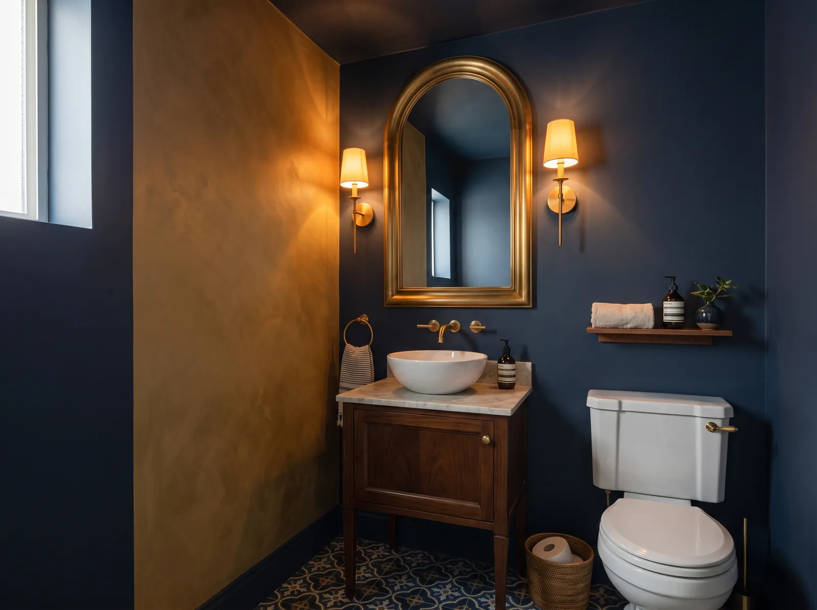 Half / Powder painted in Naval — Moody Navy