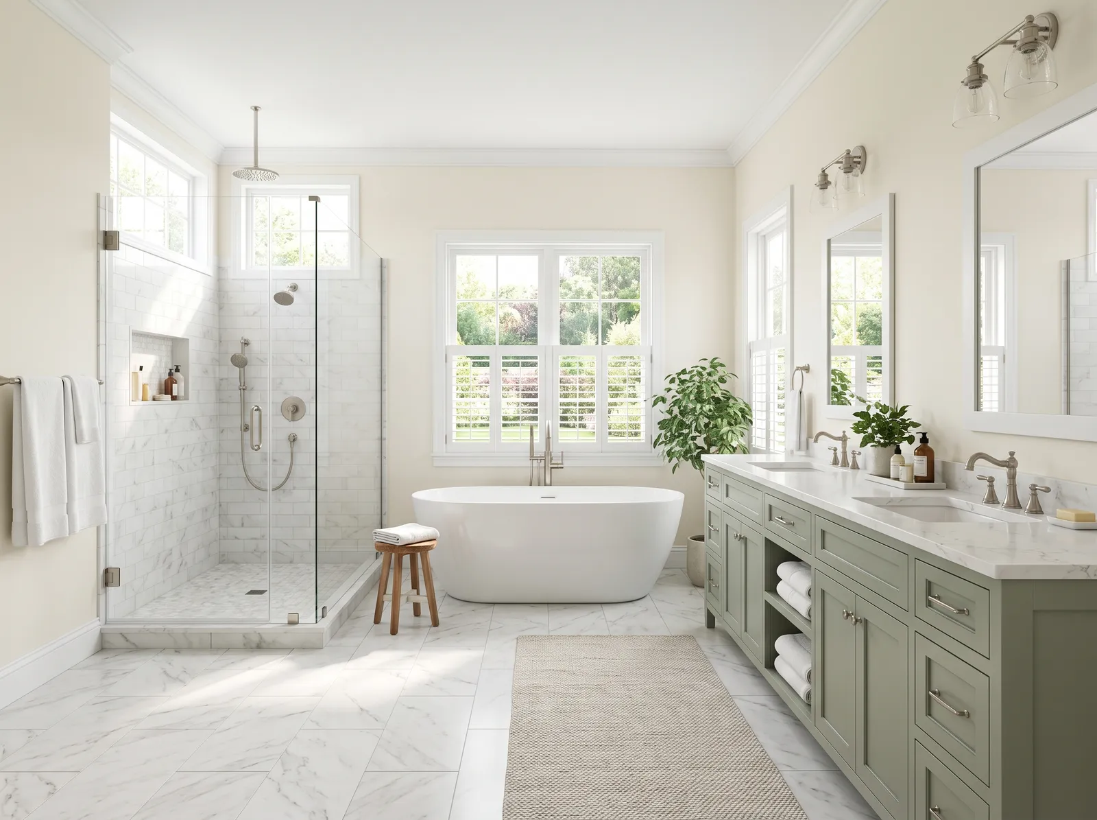Master painted in Swiss Coffee — Bright Spa White