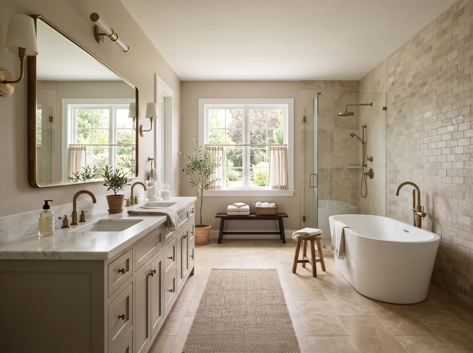 Master painted in Edgecomb Gray — Warm Taupe Retreat