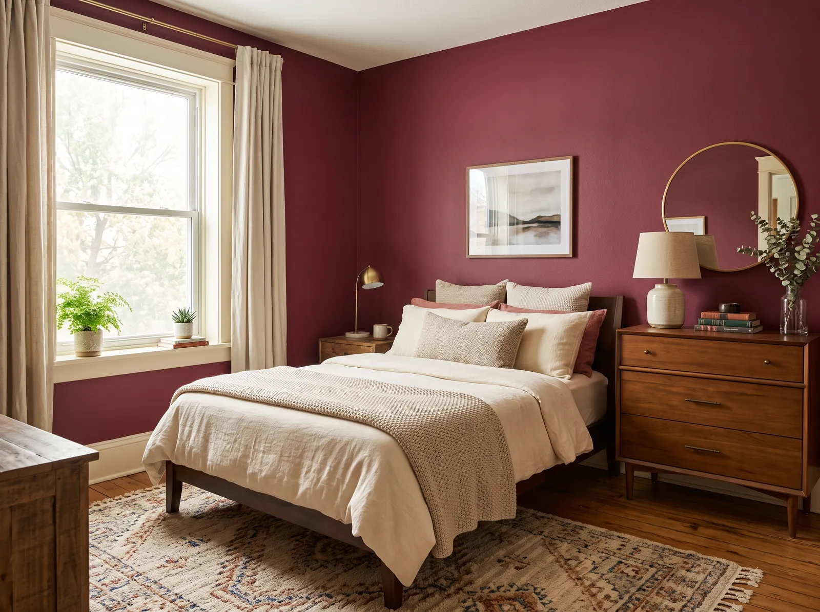 Red painted in Wild Currant — Deep Berry Red