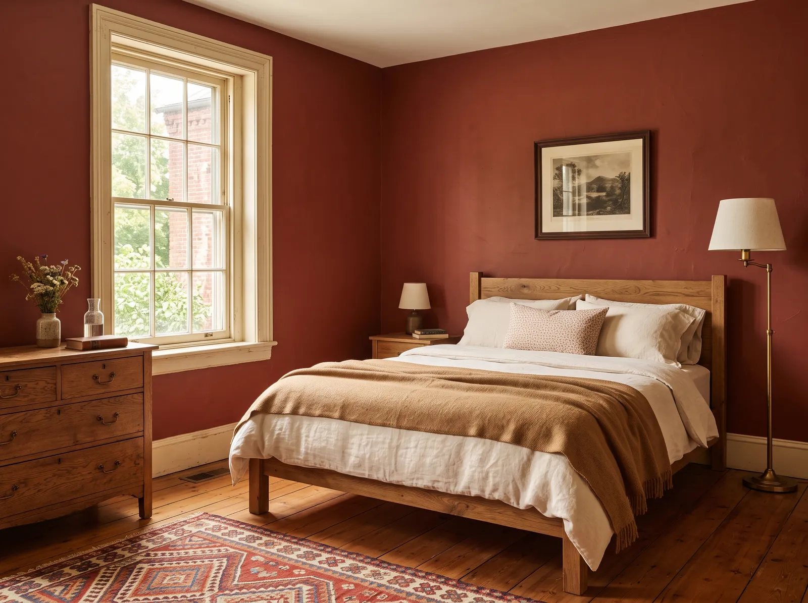 Red painted in Tuscan Red — Earthy Brick