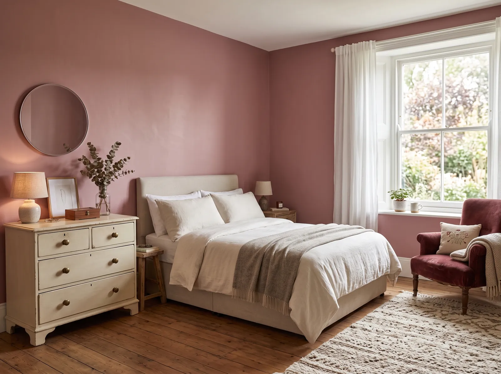 Red painted in Fine Burgundy — Soft Wine Rose