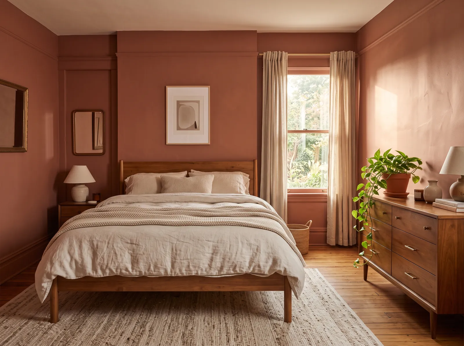 Red painted in Cavern Clay — Warm Clay Red