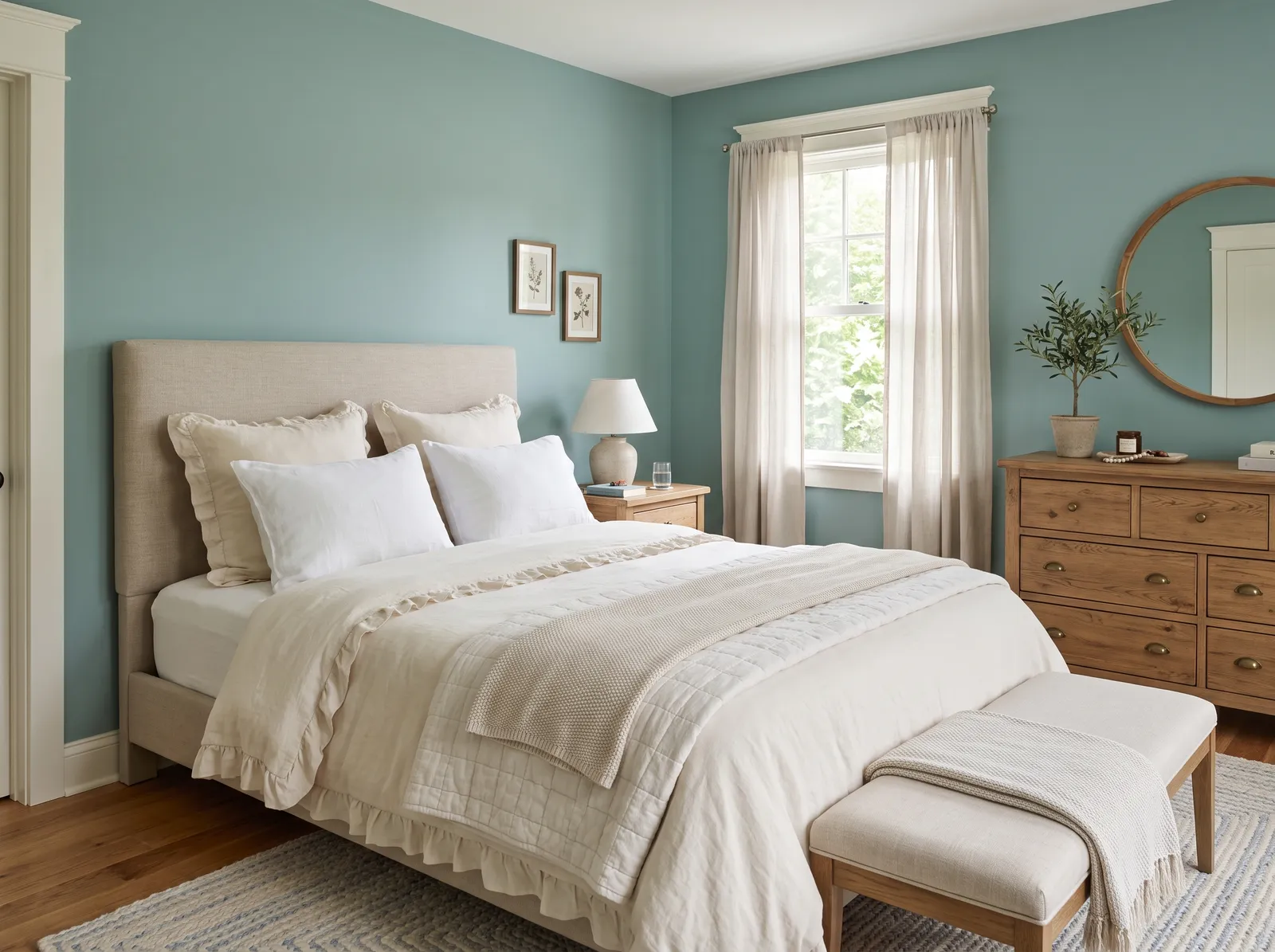 Teal painted in Drizzle — Soft Drizzle Day