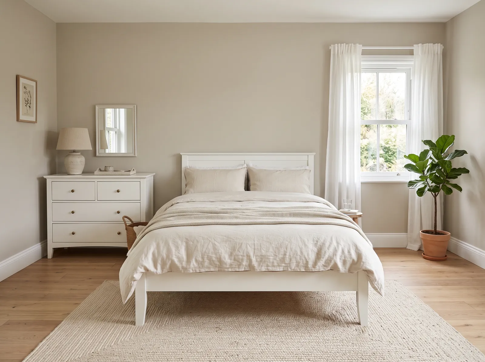 White Furniture painted in Agreeable Gray — Soft Greige Calm