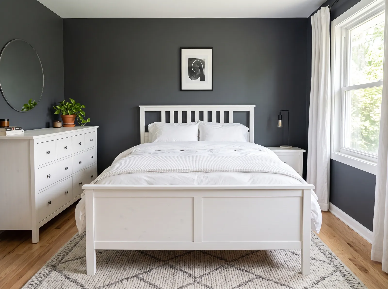White Furniture painted in Iron Ore — Moody Charcoal