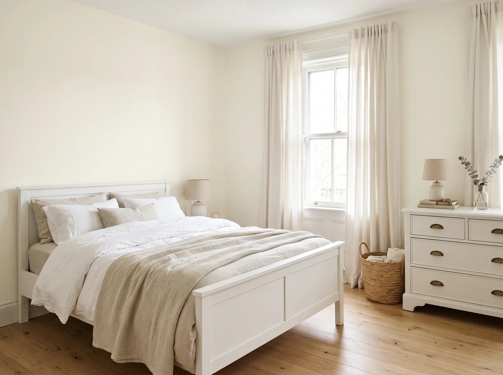 White Furniture painted in White Dove — Warm Tonal White