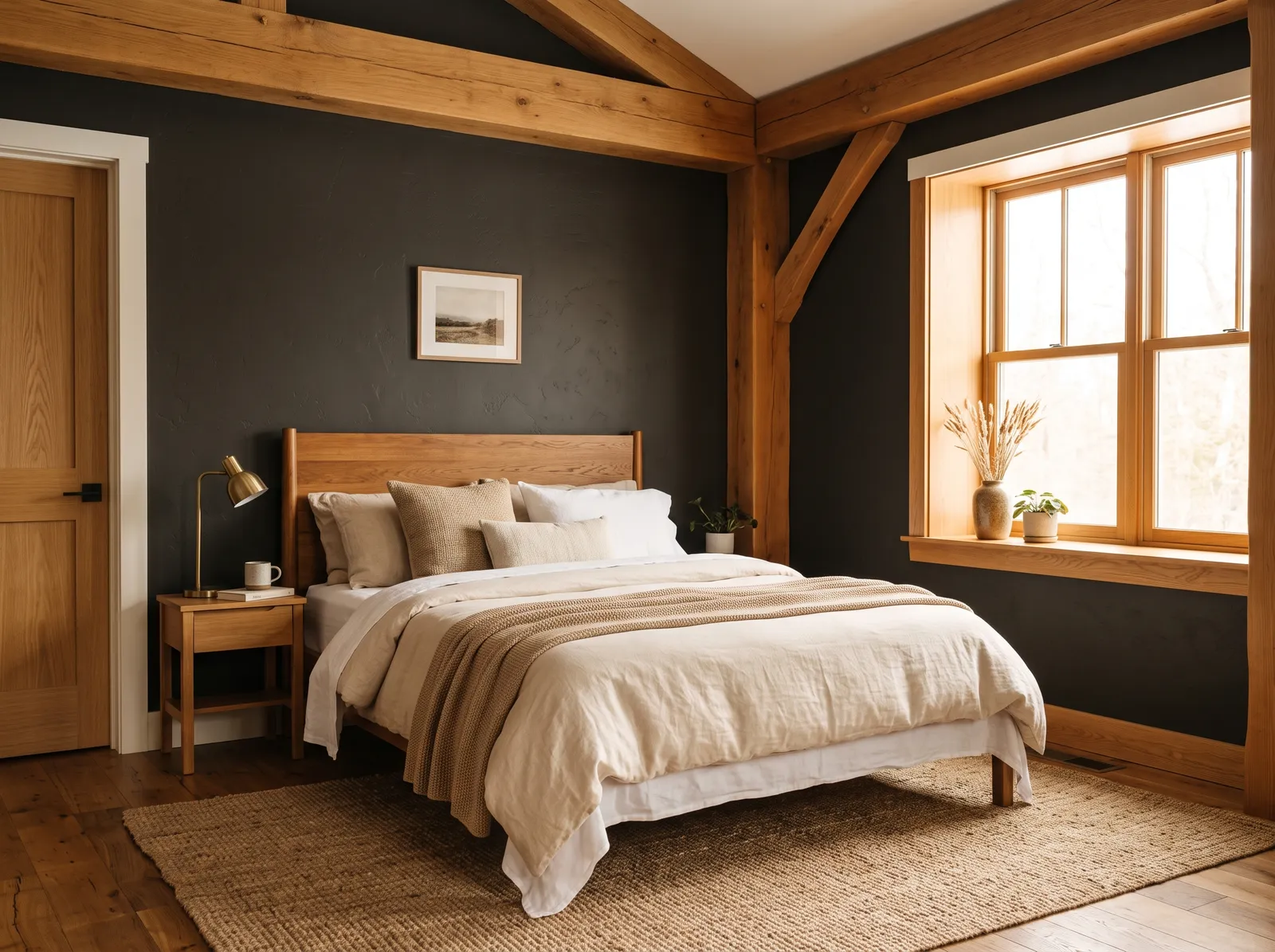 Black painted in Off-Black — Black With Warm Wood