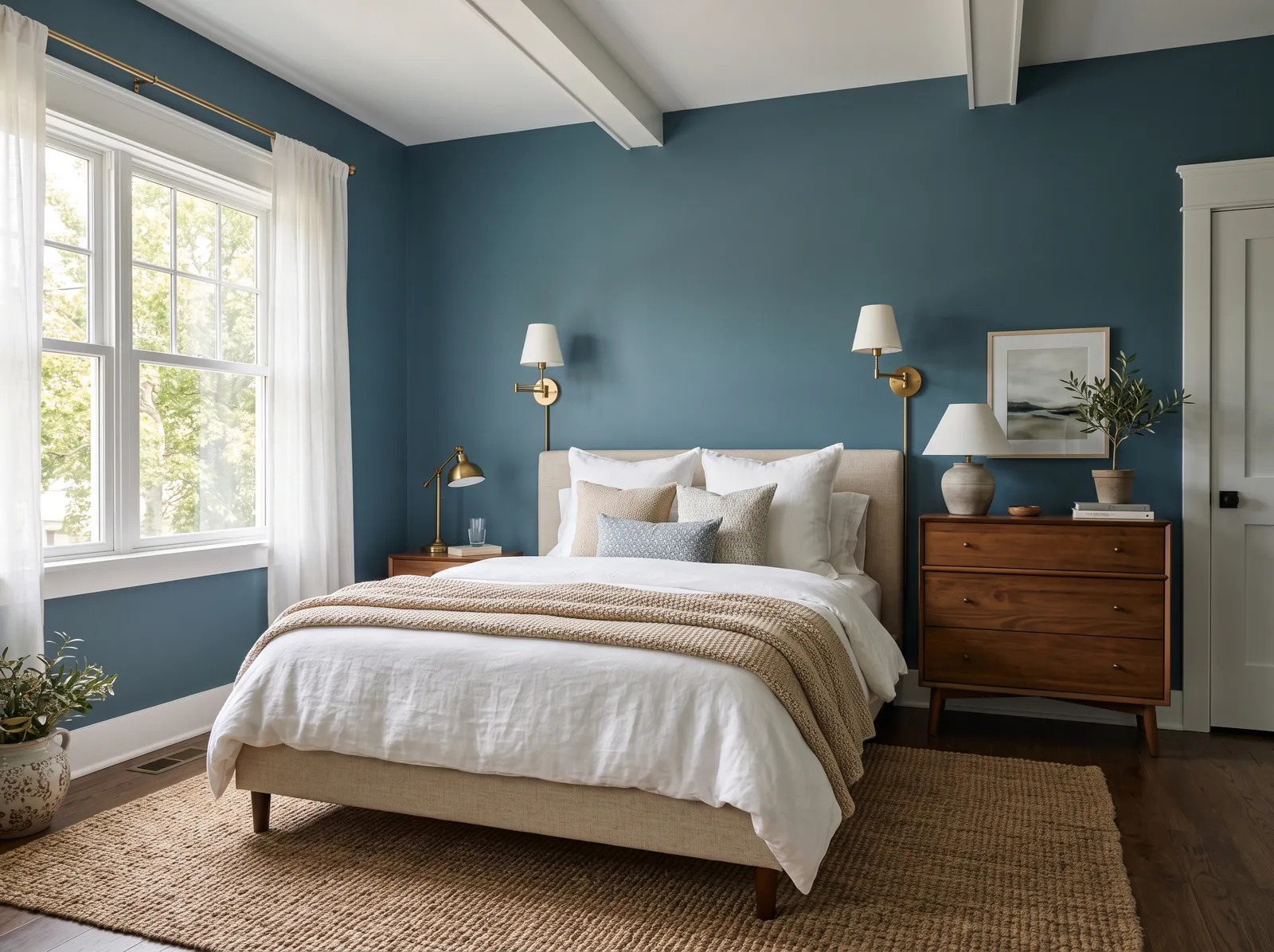 Blue painted in Santorini Blue — Deep Sea Slate