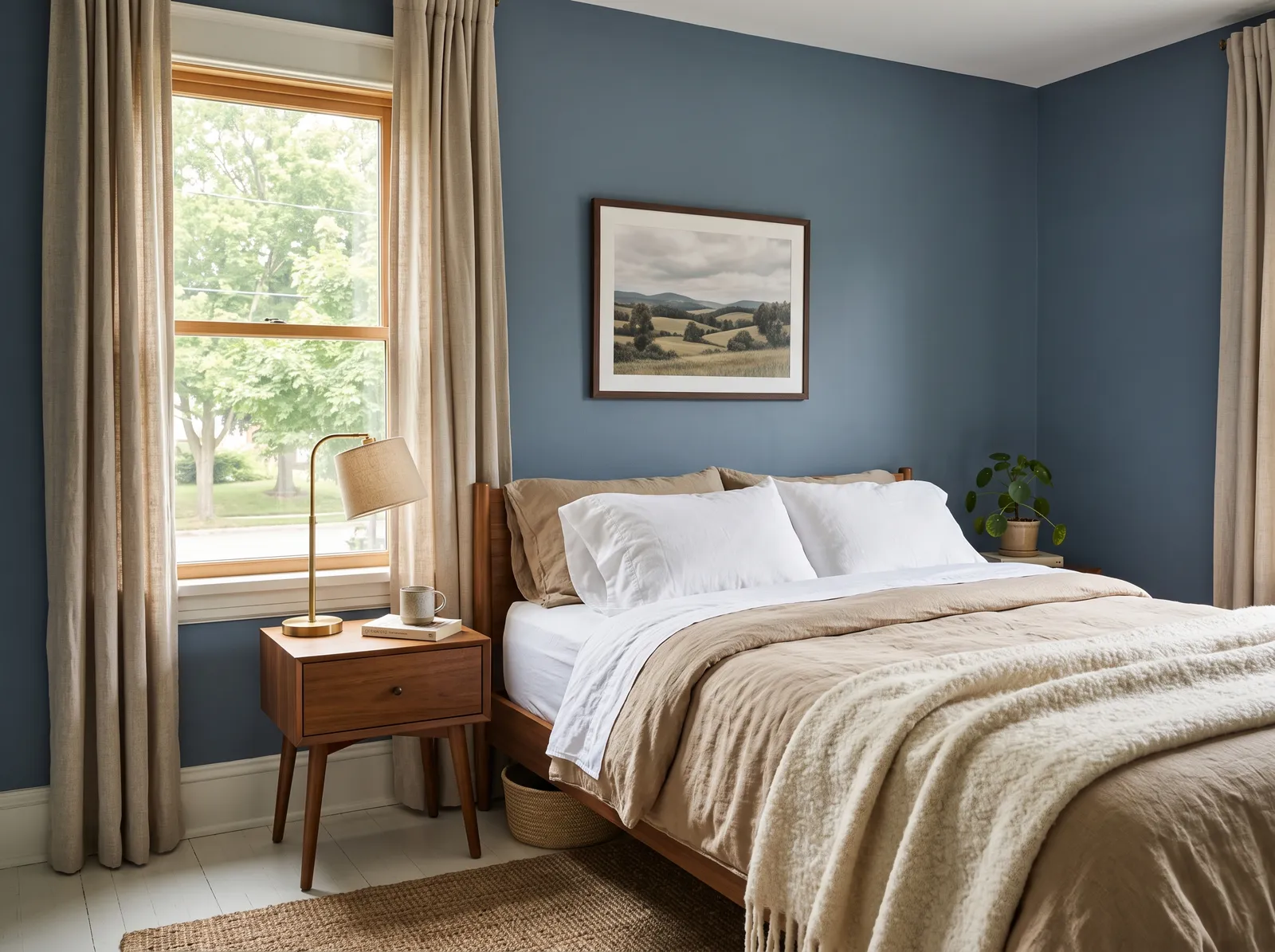 Blue painted in Van Deusen Blue — Slate Blue Calm
