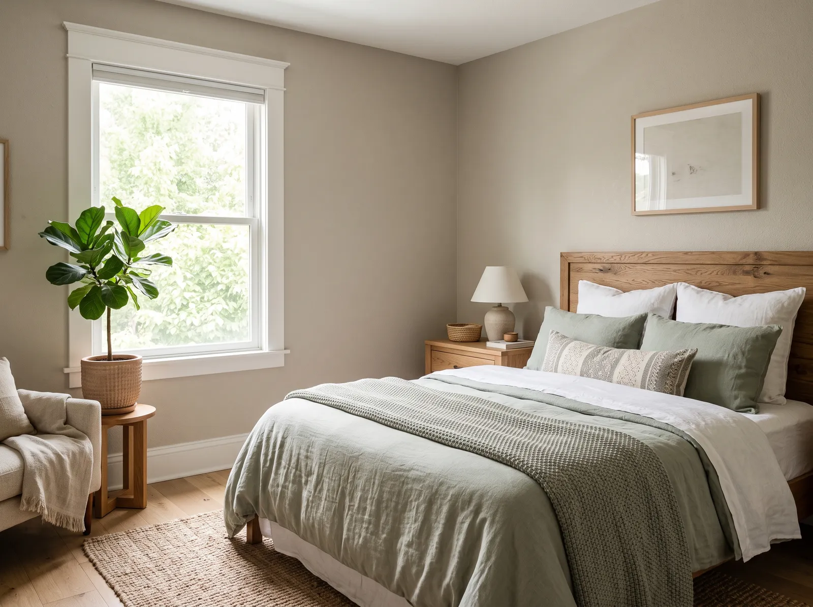 Gray painted in Revere Pewter — Warm Greige Classic
