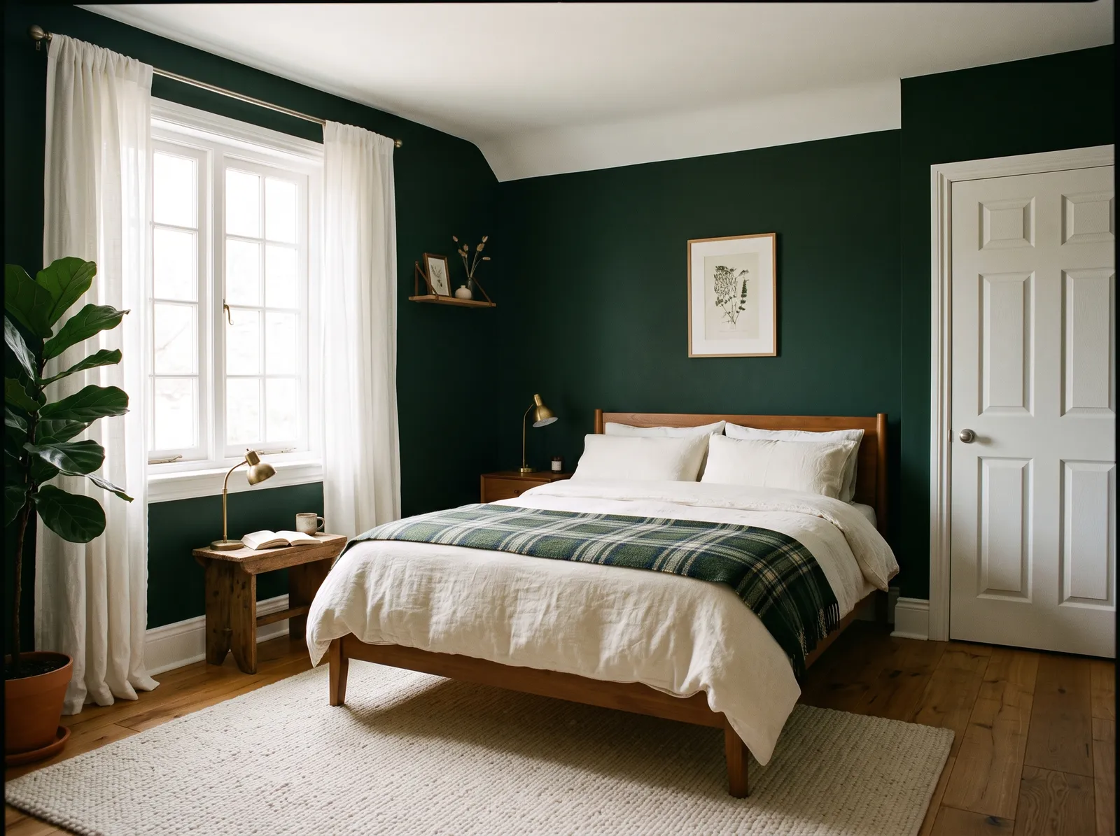 Green painted in Essex Green — Near-Black Forest