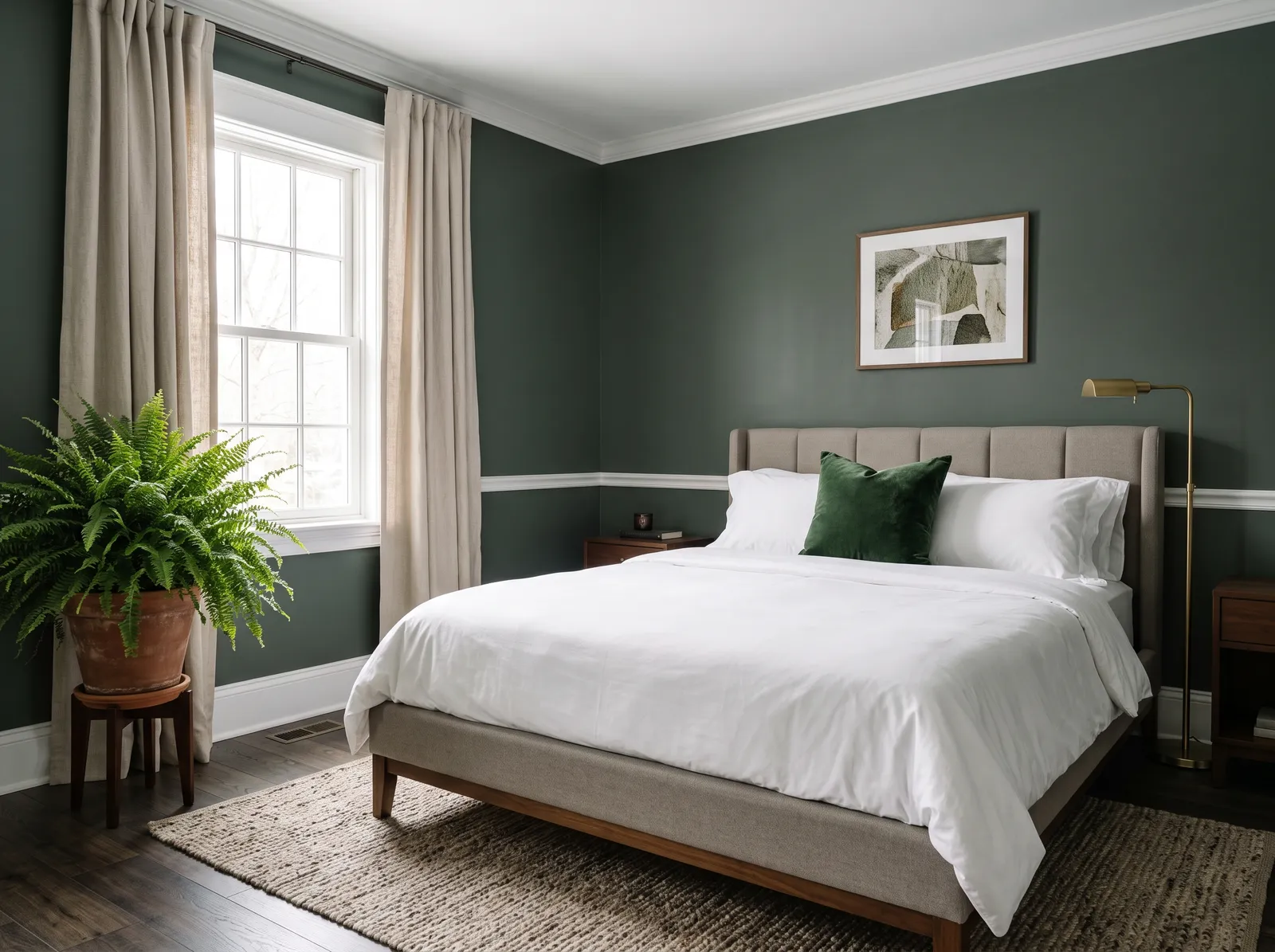 Green painted in Pewter Green — Deep Forest Pewter