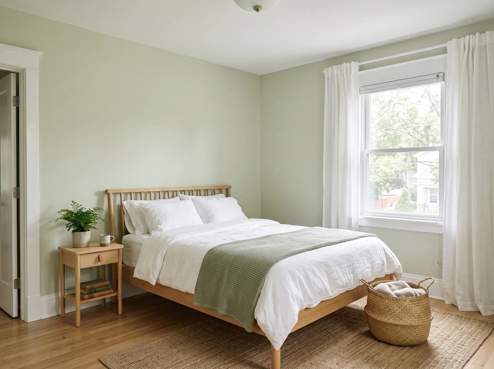 Green painted in Saybrook Sage — Palest Sage Calm