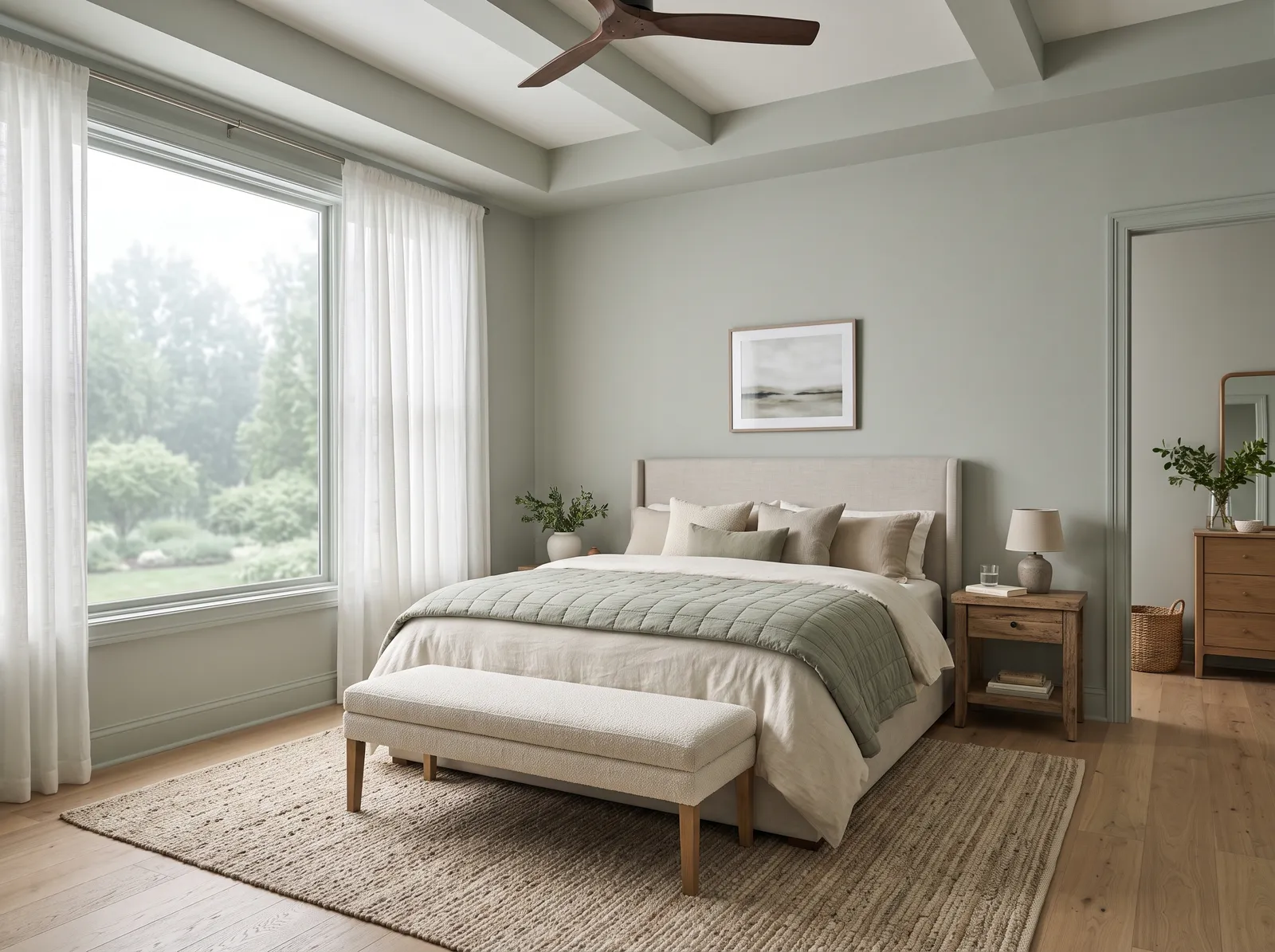 Master painted in Evergreen Fog — Evergreen Fog Wrap