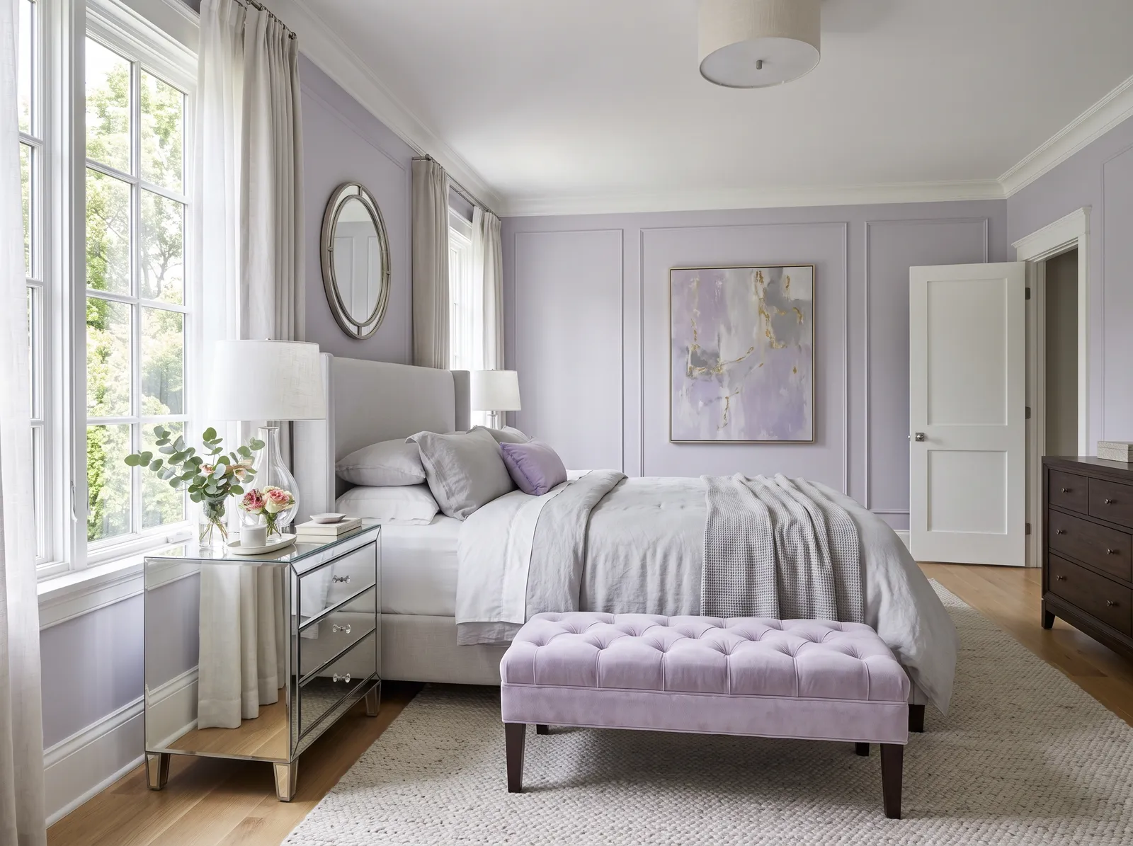 Master painted in Violet Pearl — Lavender-Gray Hush