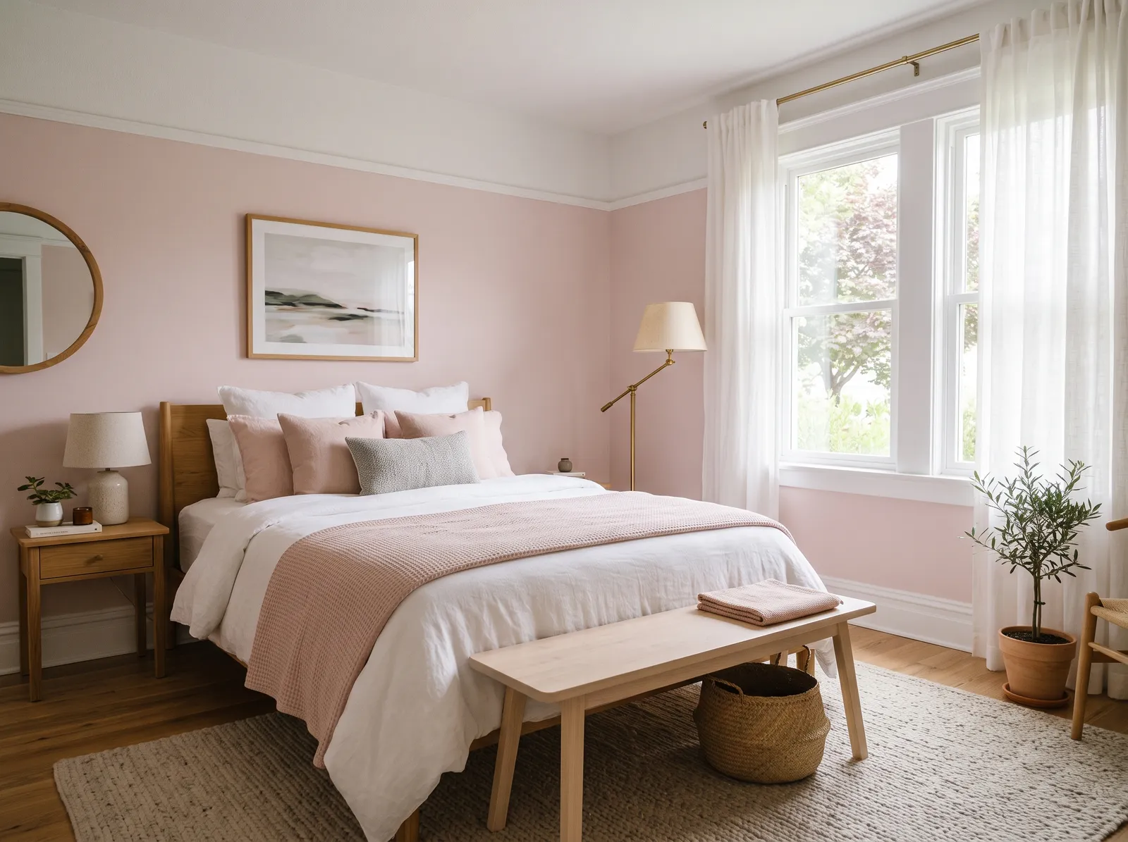 Pink painted in Rosy Outlook — Fresh Rosy Pink