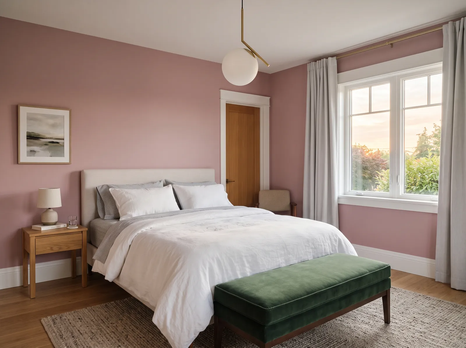 Pink painted in Mauve Mist — Soft Mauve