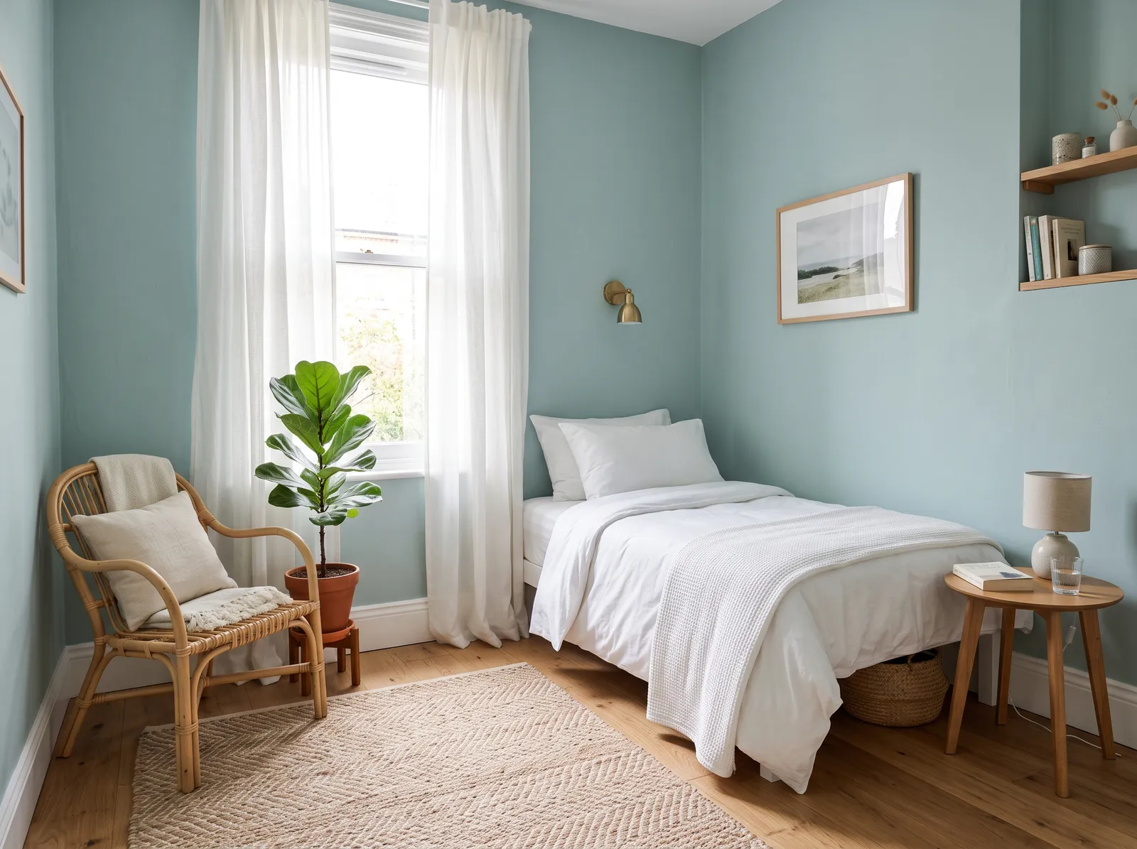 Small painted in Palladian Blue — Soft Blue-Green