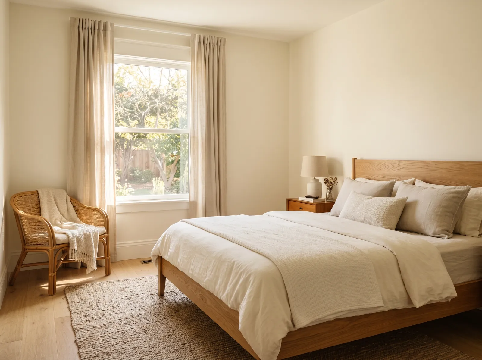 White painted in Simply White — Soft Sunny White