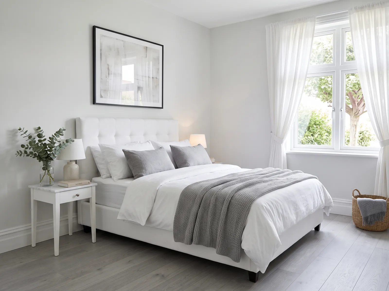 White painted in Snowbound — Cool Snowbound White