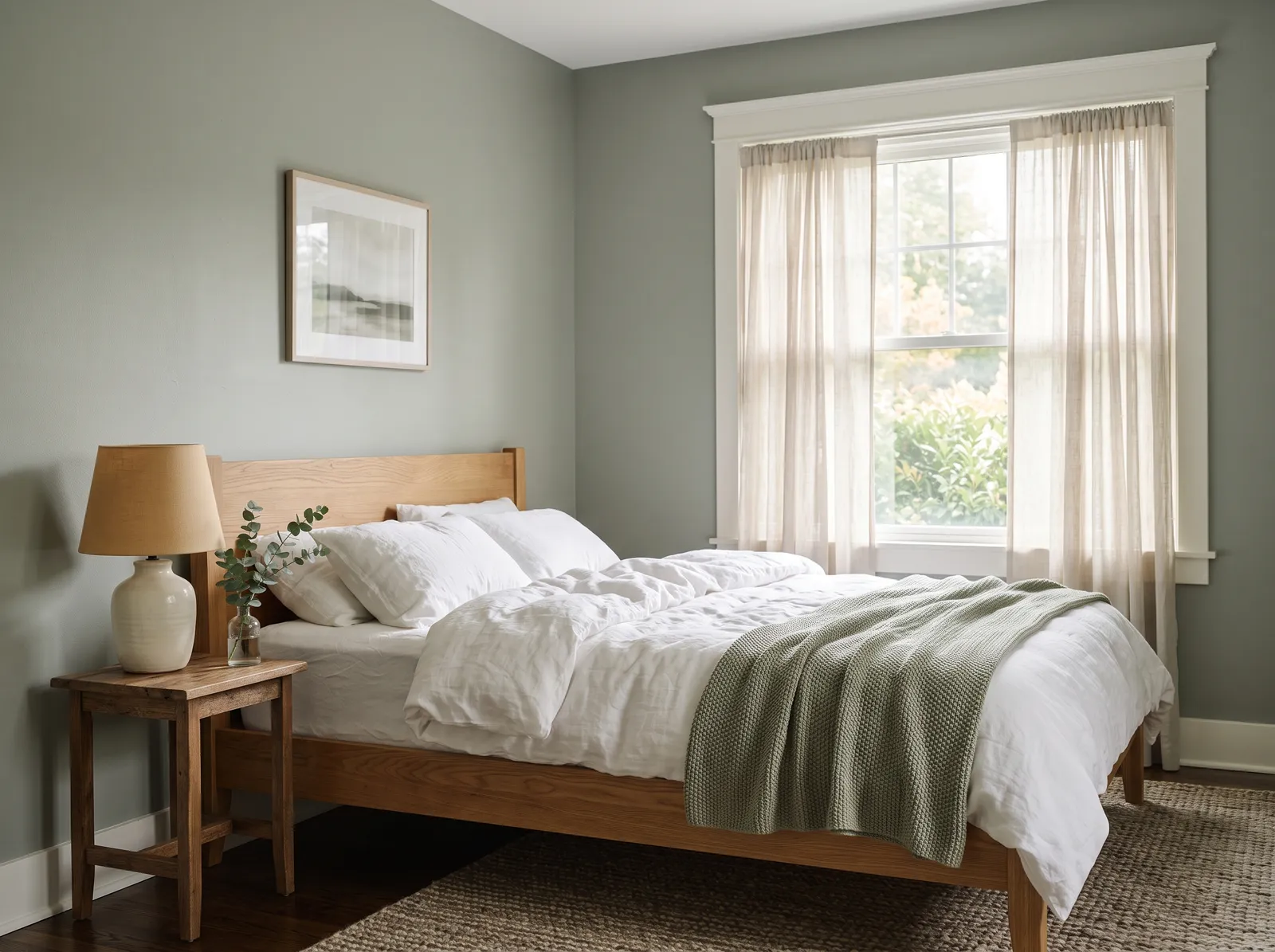 Bedroom Color Ideas — real room painted in Birch Forest