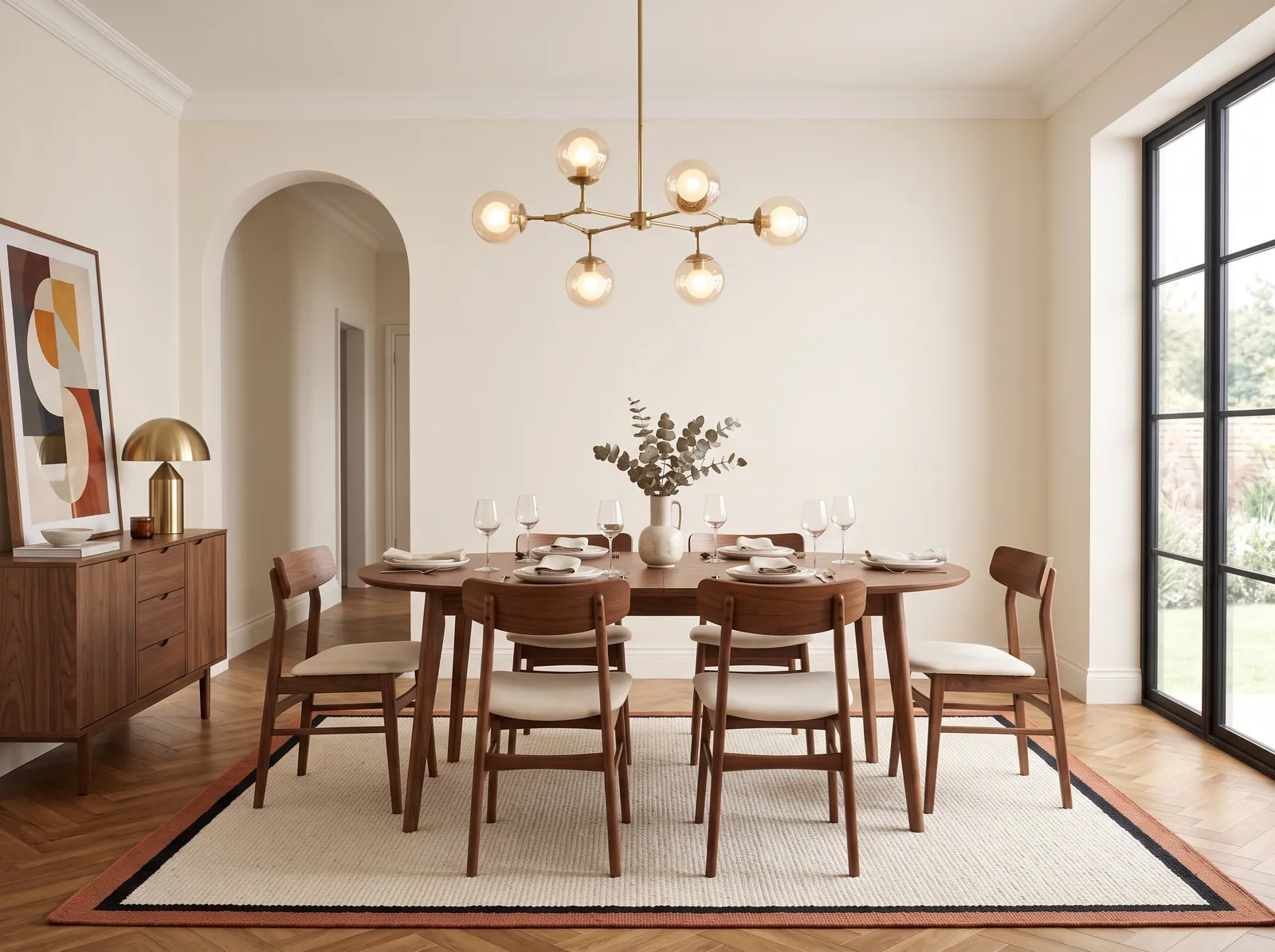 Dining Room painted in Pale Ecru — Alabaster And Walnut