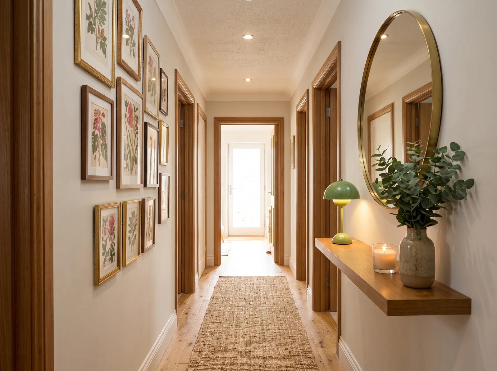 Hallway painted in Elk Skin — Sandy Greige Welcome