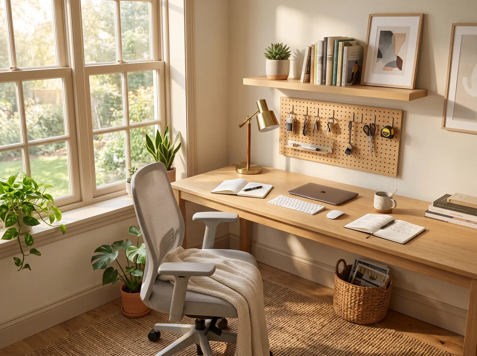 Home Office painted in Wheat Sheaf — Golden Cream Studio
