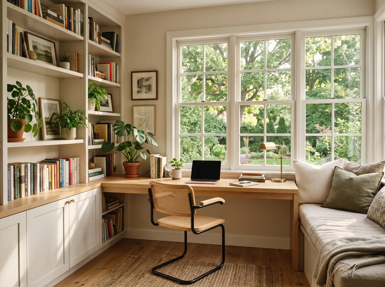 Home Office painted in Burmese Beige — Sunny Cream Nook
