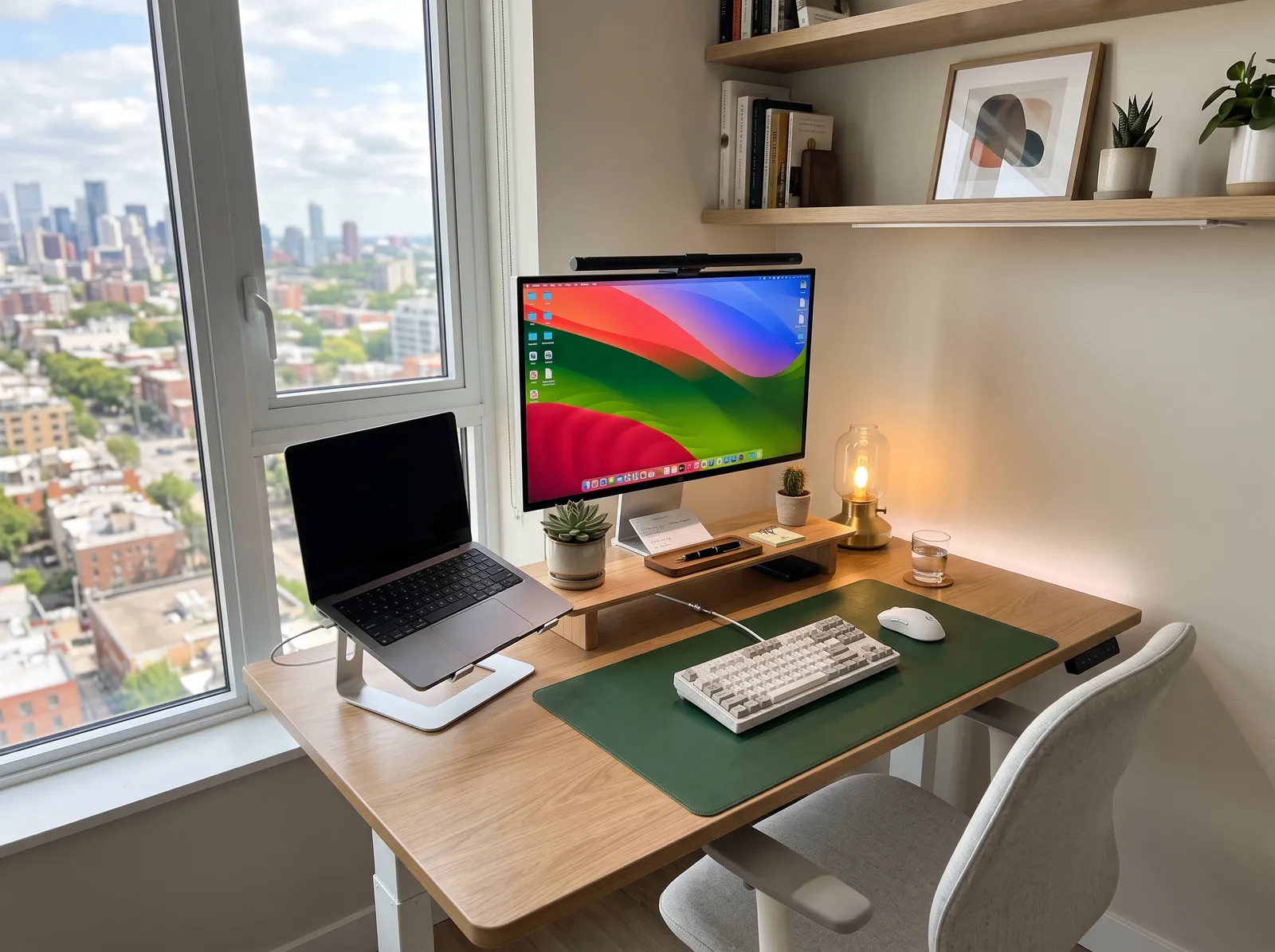 Home Office painted in Ash — Easy Cream Desk