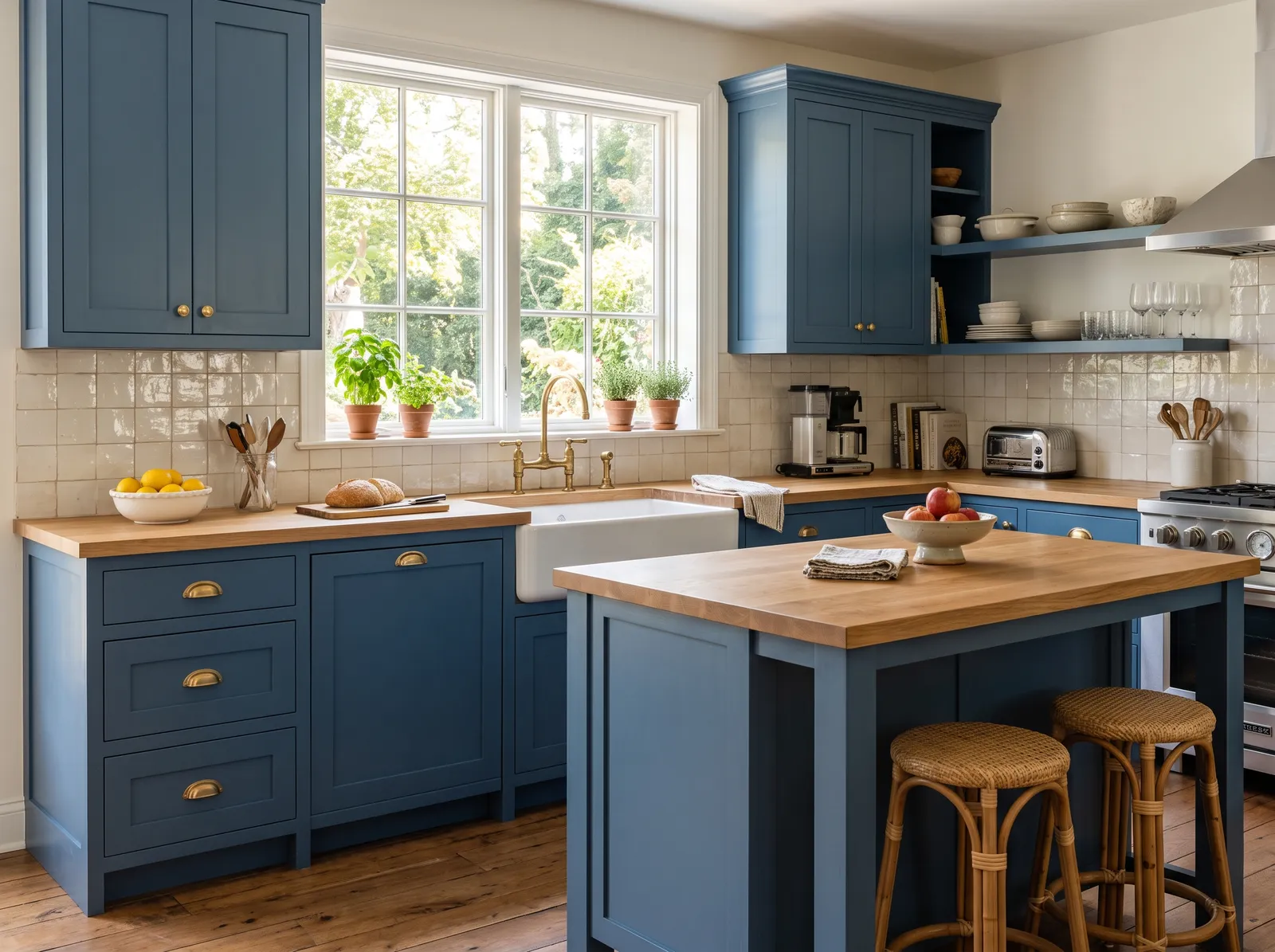 Blue painted in Denim — Denim Blue Cabinets