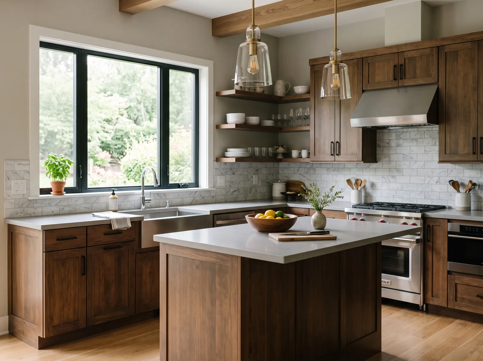 Wood Cabinets painted in Revere Pewter — Revere Pewter Calm