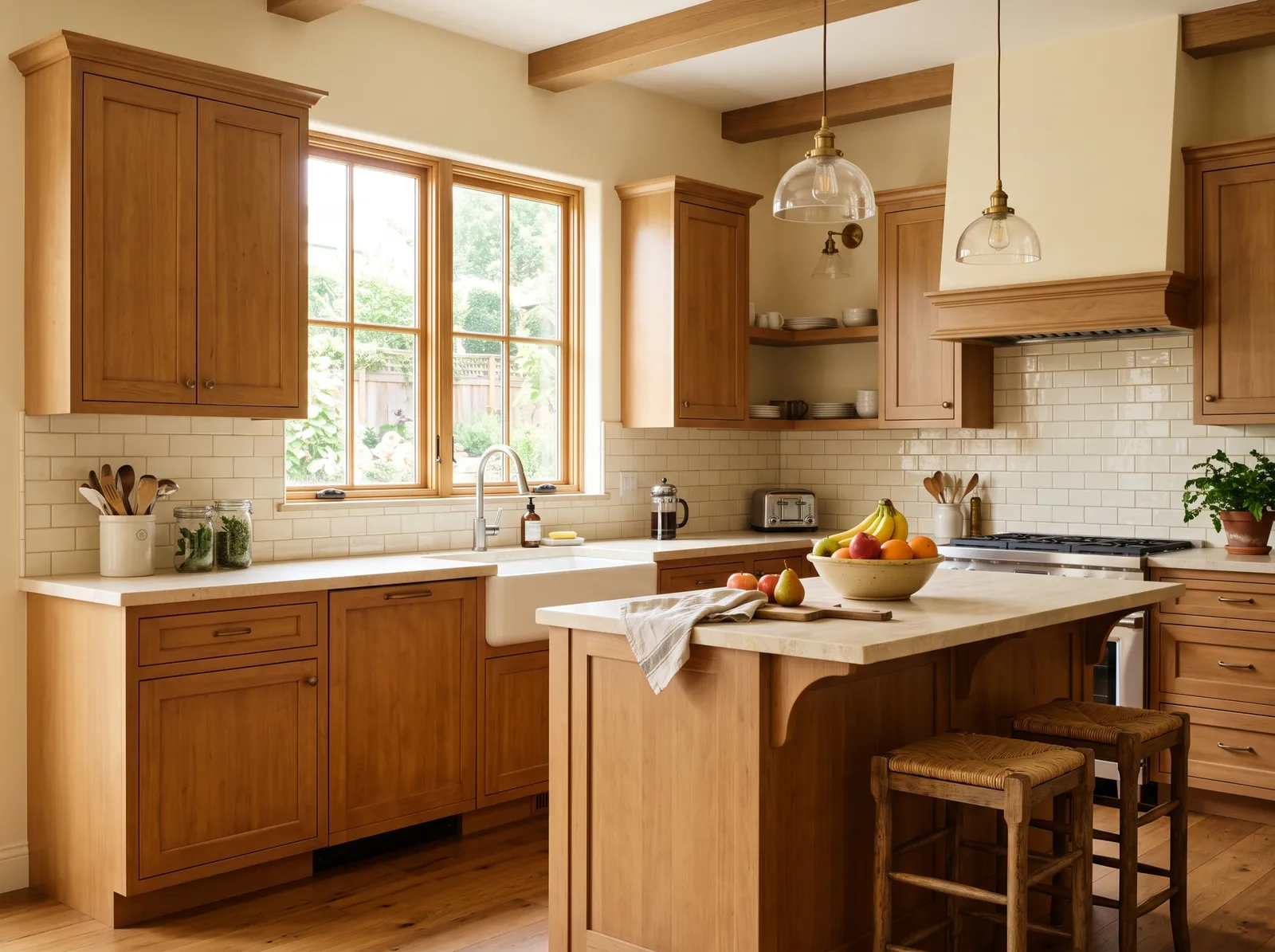 Wood Cabinets painted in Creamy — Warm Creamy Glow