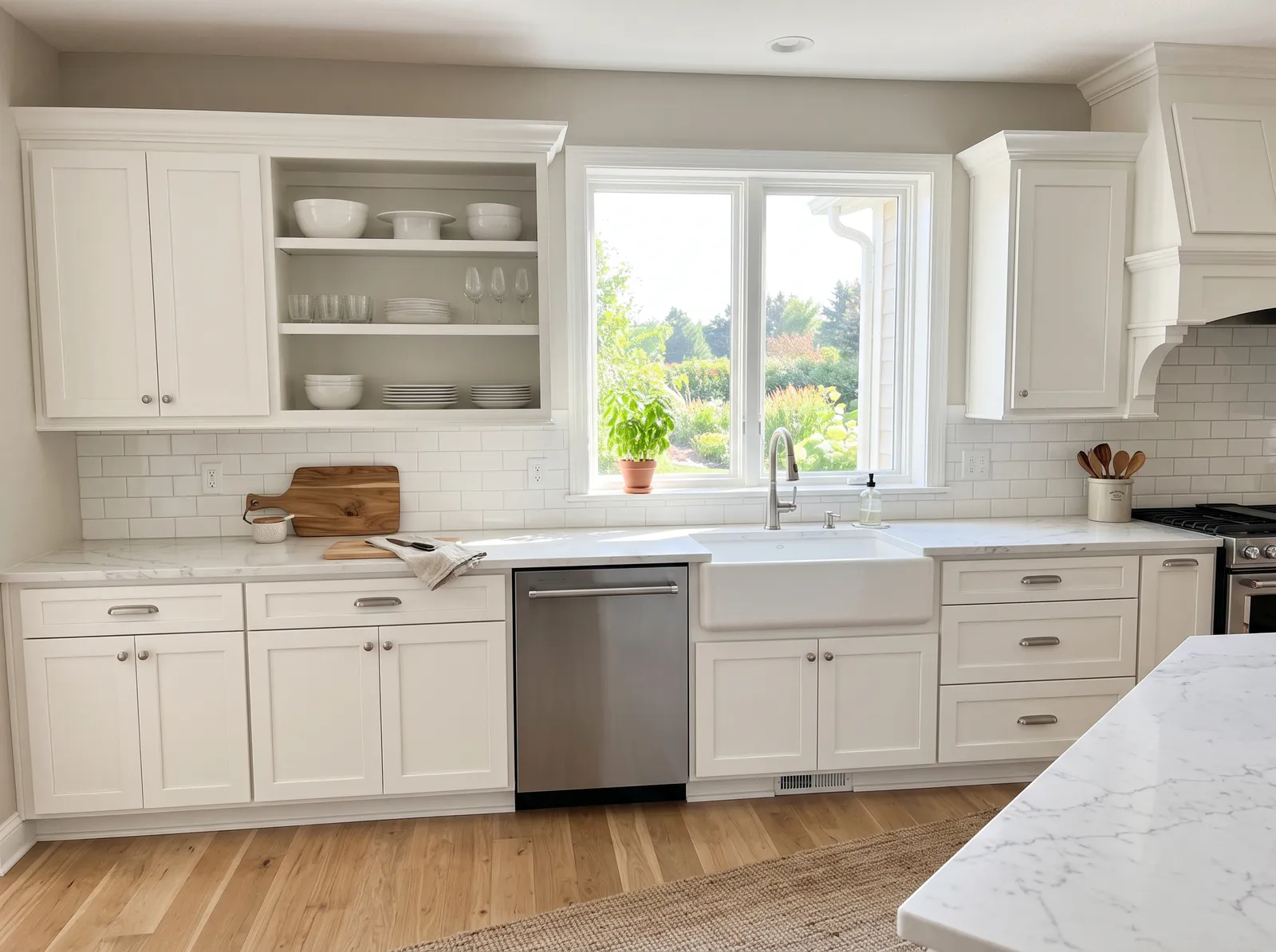 Cabinet Colors painted in Chantilly Lace — Crisp White Cabinets
