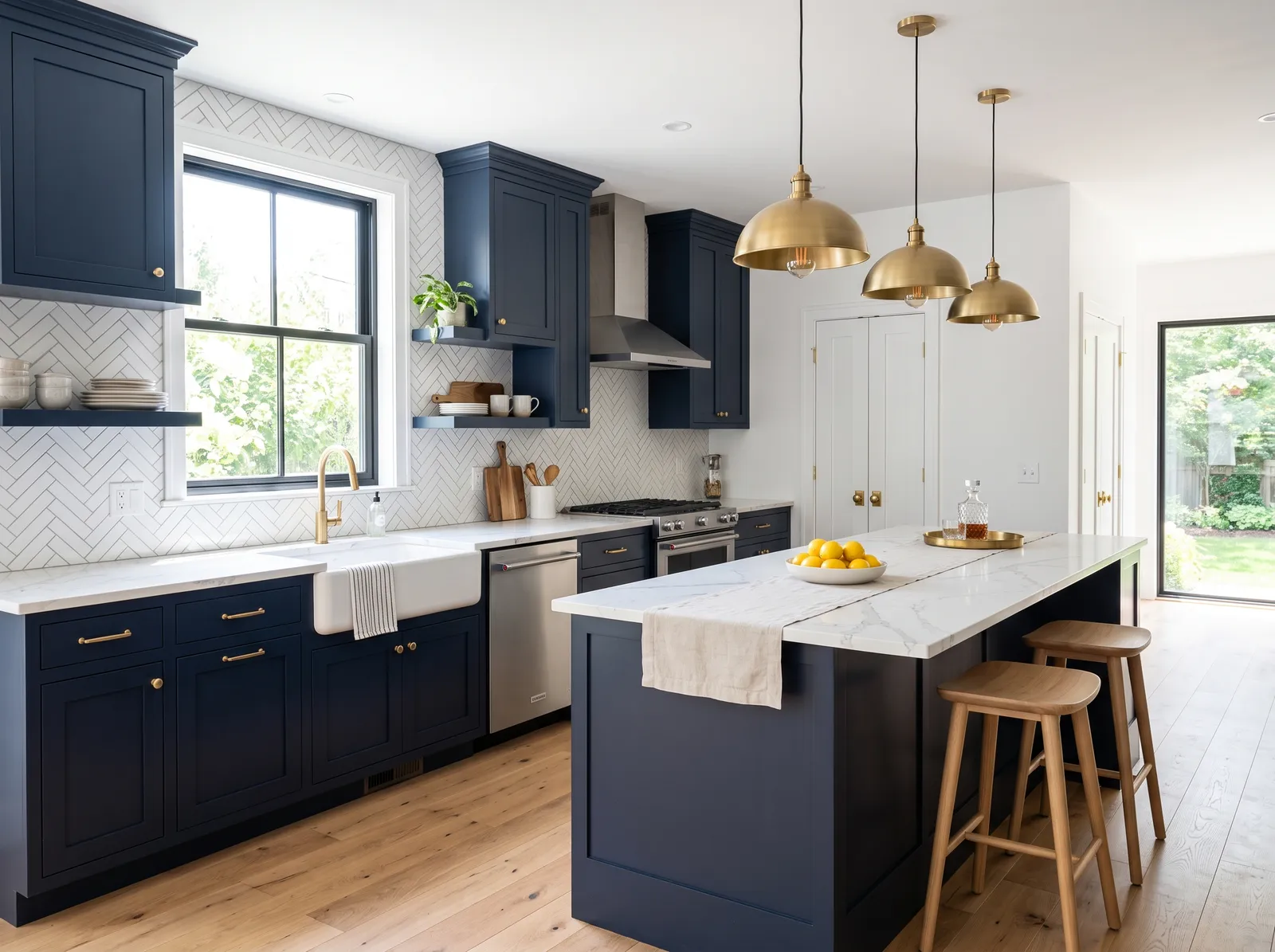 Cabinet Colors painted in Naval — Deep Navy Cabinets