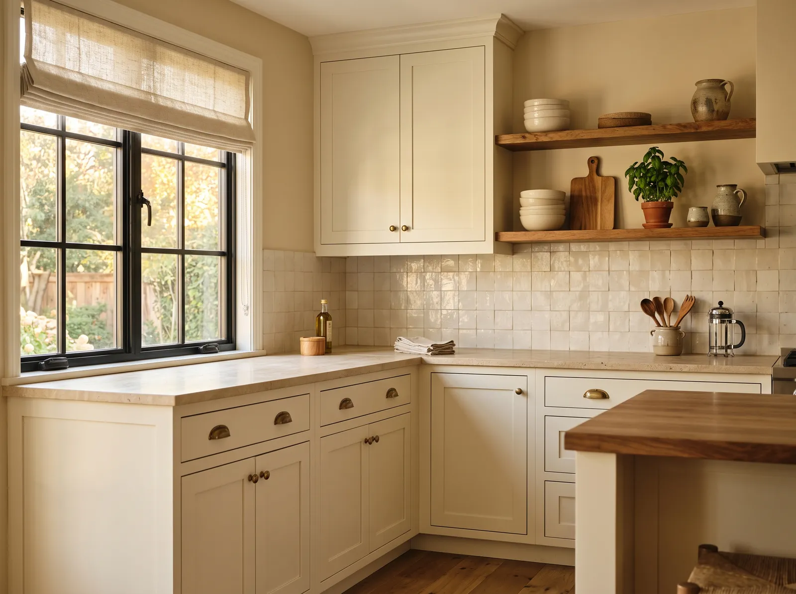 Cabinet Colors painted in White Dove — Warm Cream Cabinets