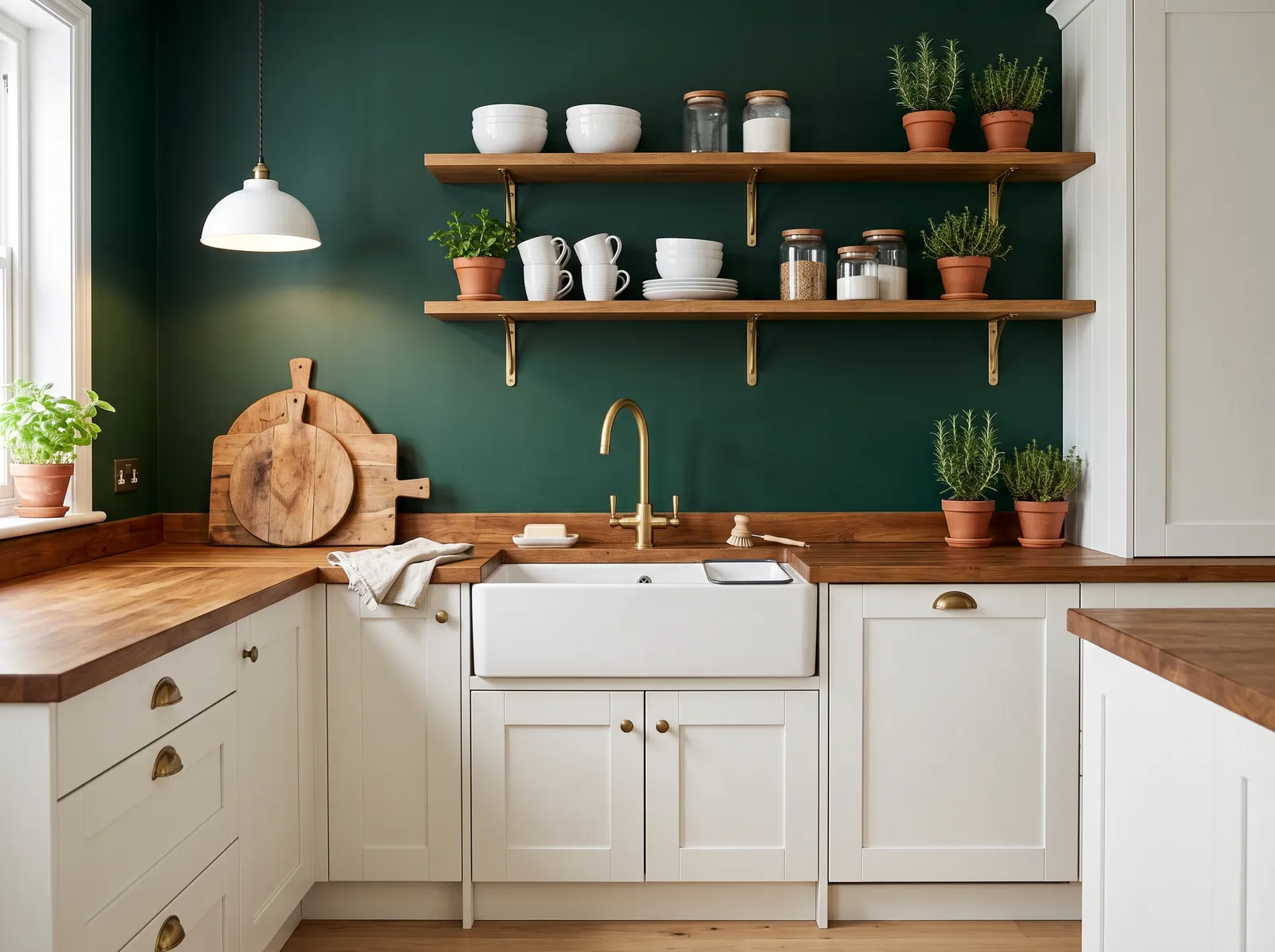 Green painted in English Ivy — Moody Forest Green