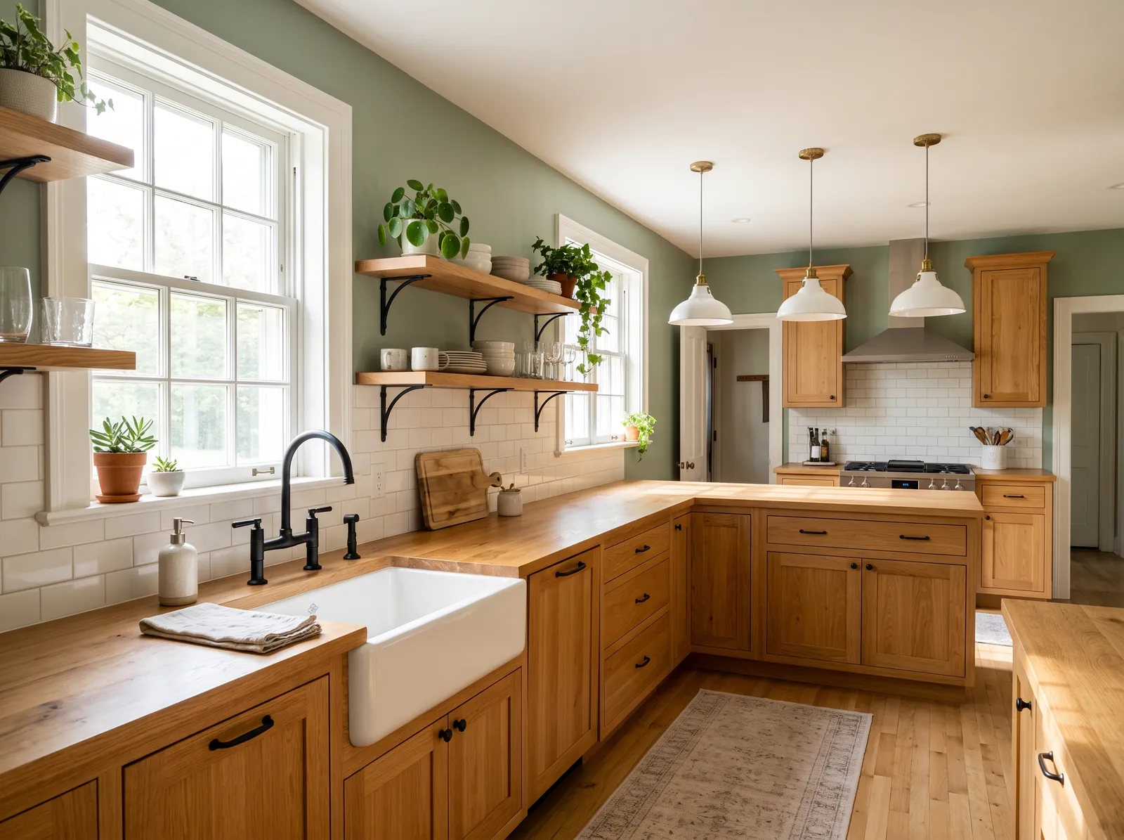 Green painted in Incognito — Bright Sage Kitchen