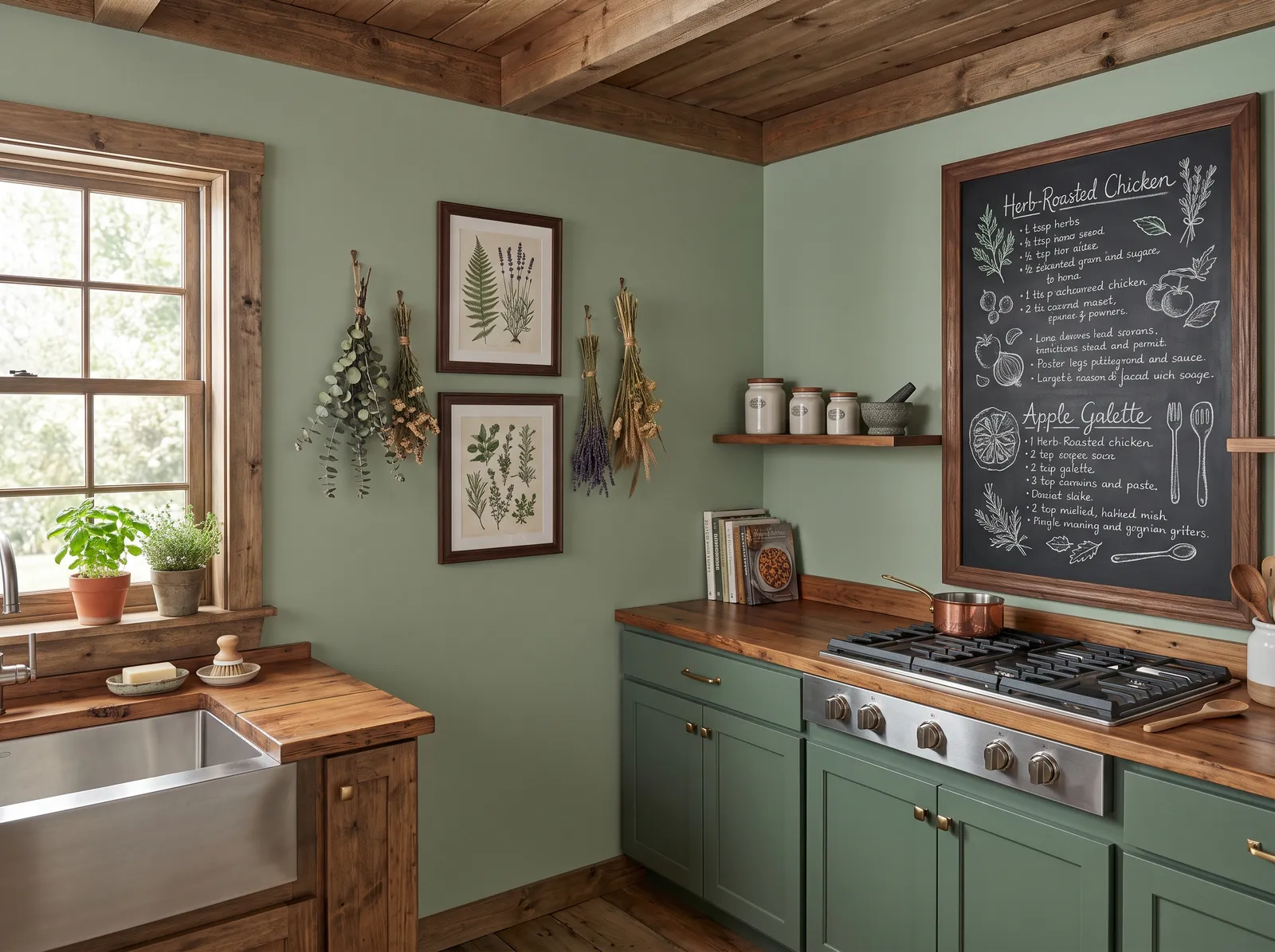 Green painted in Shallot Bulb — Cozy Cottage Sage