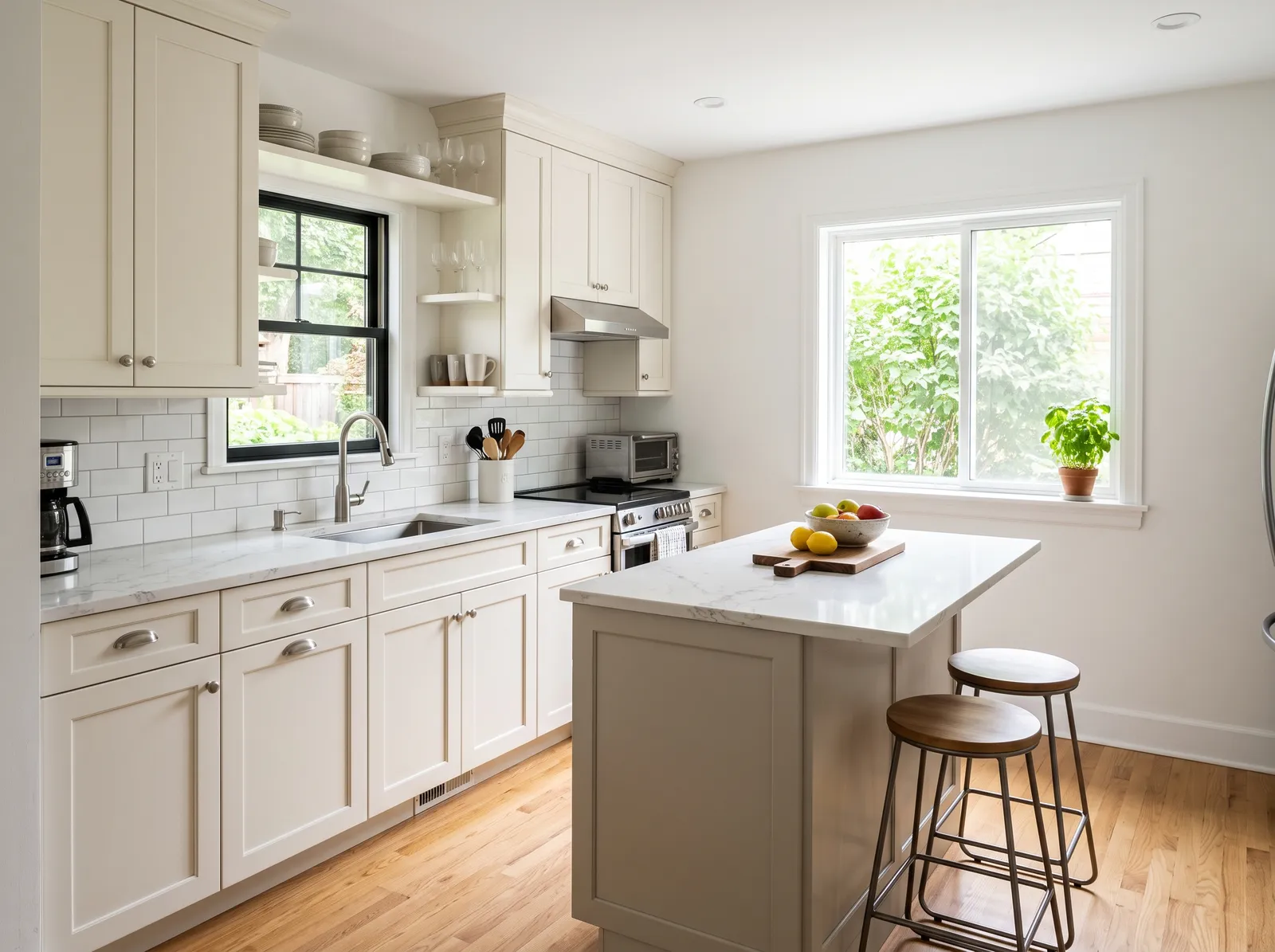 Small painted in Alabaster — Creamy White & Greige