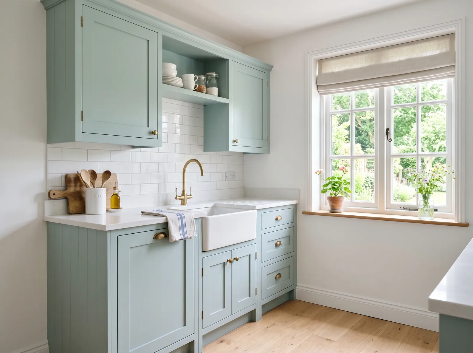 Small painted in Palladian Blue — Soft Blue Cabinets