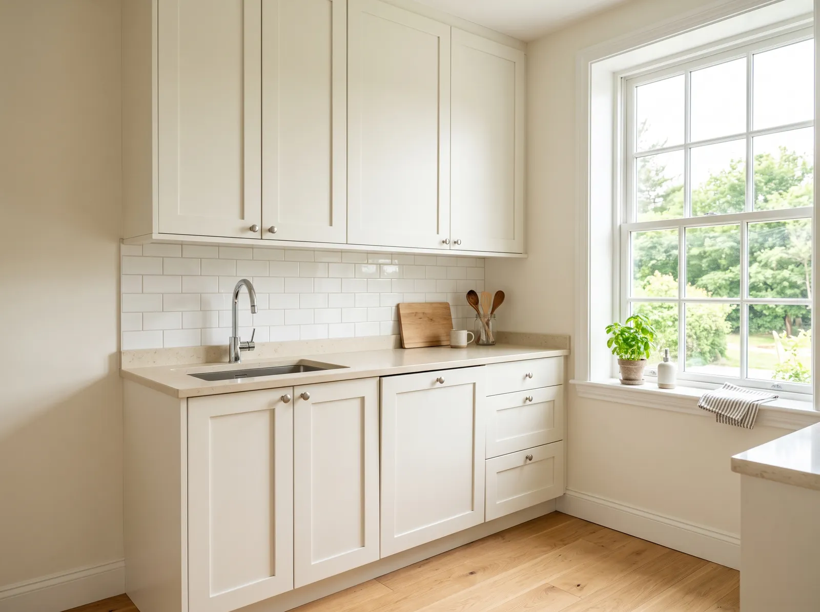 Small painted in White Dove — Warm White All Over