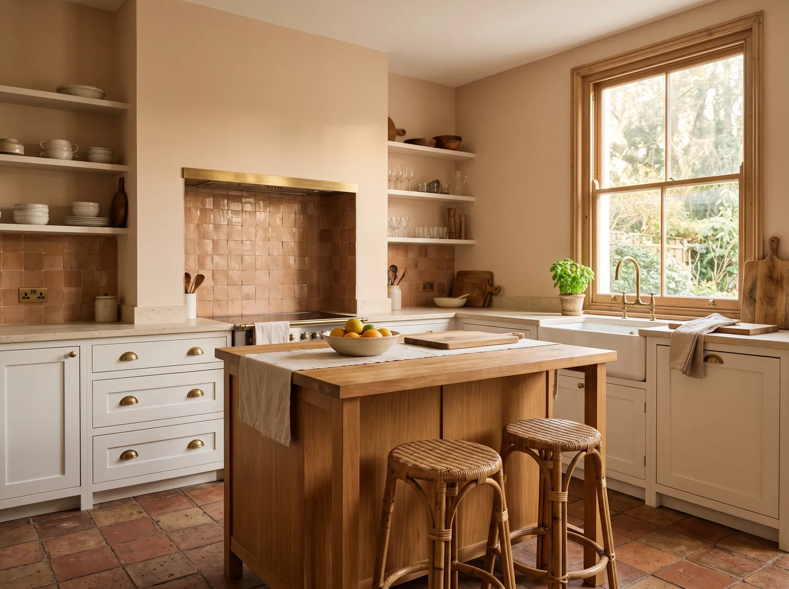 Wall Color painted in Setting Plaster — Pale Terracotta